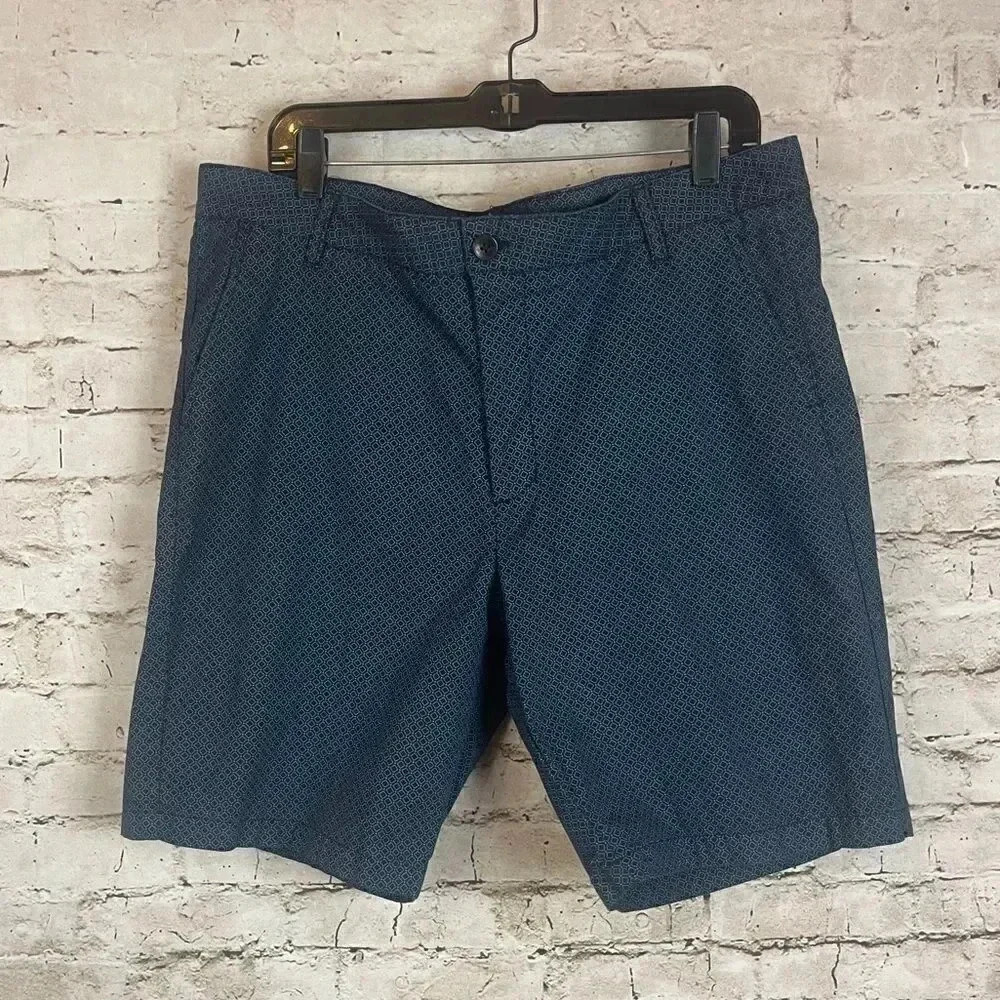 Ben Sherman Men's Size 38 Chino Shorts Navy Blue Regular Fit Cotton Stretch